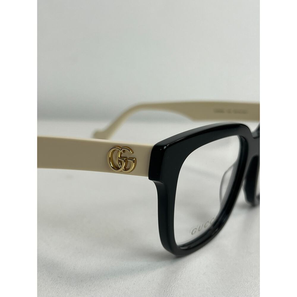 NEW Gucci GG0958O 005 Black Ivory Square Eyeglass Frames - Picture 8 of 9